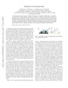 Dynamics of a bouncing dimer