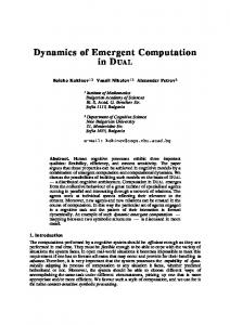 Dynamics of Emergent Computation in DUAL