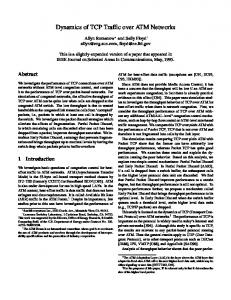 Dynamics of TCP Traffic over ATM Networks - LBNL's Network ...