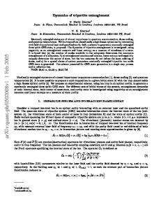 Dynamics of tripartite entanglement