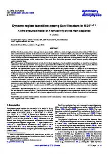 Dynamo regime transition among Sun-like stars in M 34 - University of