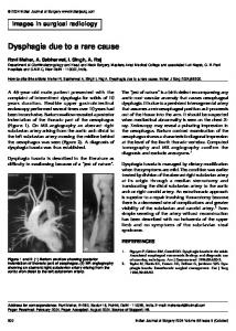 Dysphagia due to a rare cause - TSpace