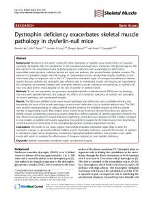 Dystrophin deficiency exacerbates skeletal muscle ... - BioMedSearch