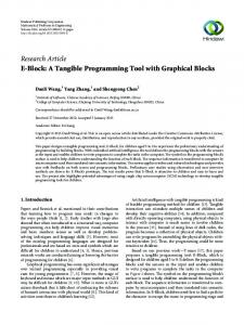 E-Block: A Tangible Programming Tool with Graphical Blocks
