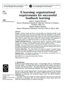 E-learning: organizational requirements for successful ... - CiteSeerX