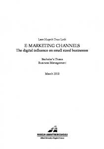 E-MARKETING CHANNELS - Theseus