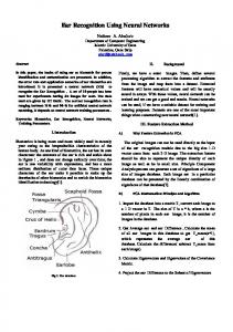 Ear Recognition Using Neural Networks