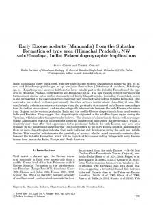 Early Eocene rodents - Indian Academy of Sciences