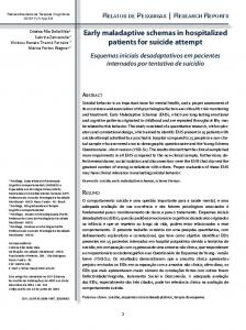 Early maladaptive schemas in hospitalized patients for suicide attempt