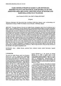 Early-MiddlE Frasnian (Early latE dEvonian) sEdiMEntology and ...