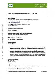 Early Pulsar Observations with LOFAR