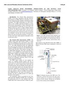 Early Results from Exospheric Observations by the Neutral Mass ...