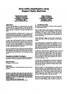 Early traffic classification using Support Vector Machines - FIng