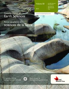 Earth Sciences sciences de la Terre