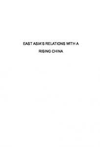 east asia's relations with a rising china - Konrad-Adenauer-Stiftung