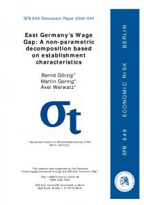 East Germany's Wage Gap