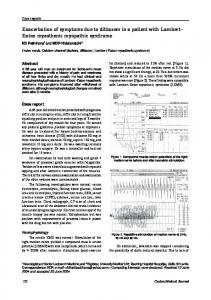 Eaton myasthenic myopathic syndrome - Ceylon Medical Journal