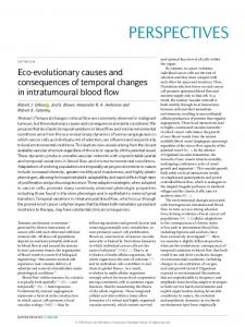 Eco-evolutionary causes and consequences of ...