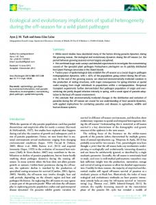 Ecological and evolutionary implications of spatial heterogeneity ...