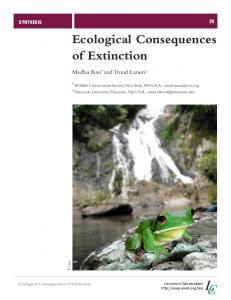 Ecological Consequences of Extinction