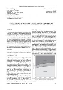 ECOLOGICAL IMPACTS OF DIESEL ENGINE EMISSIONS