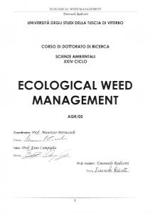 ECOLOGICAL WEED