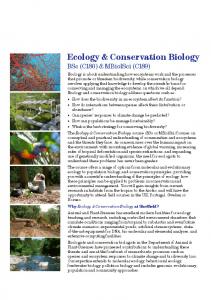 Ecology & Conservation Biology