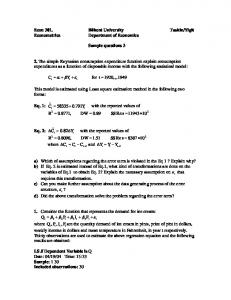 Econ 302 - Bilkent University