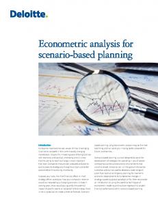 Econometric analysis for scenario-based planning