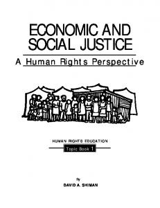ECONOMIC AND SOCIAL JUSTICE