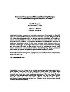 Economic Consequences of Financial Reporting ... - SSRN papers