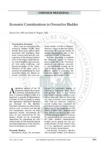 Economic Considerations in Overactive Bladder