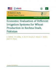 Economic Evaluation of Different Irrigation Systems ...