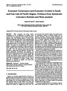 Economic Governance and Economic Growth in South and East Asia ...