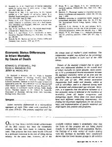 Economic Status Differences - NCBI