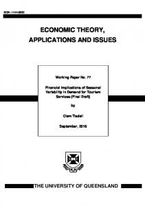 economic theory, applications and issues - AgEcon Search