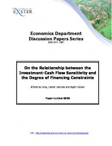 Economics Department Discussion Papers Series - University of ...