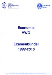 Economie VWO Examenbundel 1999-2013