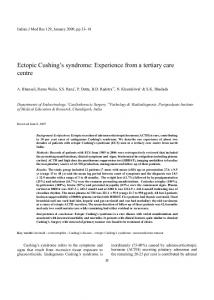 Ectopic Cushing's syndrome - MedIND