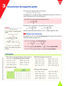 Ecuaciones de segundo grado