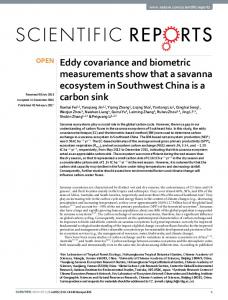 Eddy covariance and biometric measurements ... - Semantic Scholar