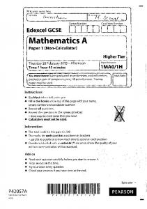 Edexcel GCSE - Mr Barton Maths