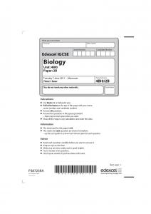 Edexcel Igcse biology - IGCSE from 2009