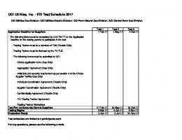 EDI Testing Schedule - Ugi.com