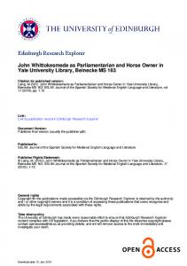 Edinburgh Research Explorer