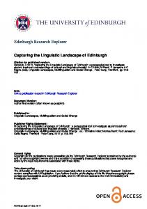 Edinburgh Research Explorer