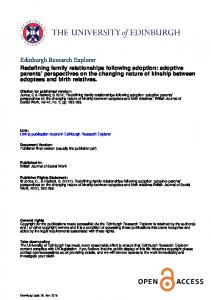 Edinburgh Research Explorer