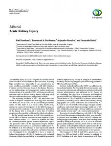 Editorial Acute Kidney Injury