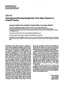 Editorial Proteoglycans/Glycosaminoglycans: From ... - Semantic Scholar