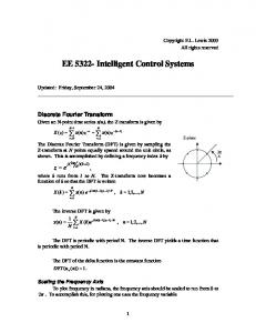 EE 5322- Intelligent Control Systems